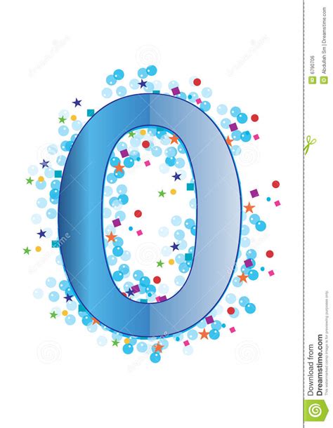 Ornamental Digit Zero - Vector Stock Vector - Illustration of party