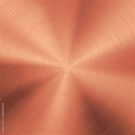 Bronze Abstract Technology Background With Polished Brushed Circular