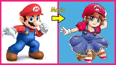 🍄🍄 Super Mario Characters Gender Swap 👉wanaplus Youtube