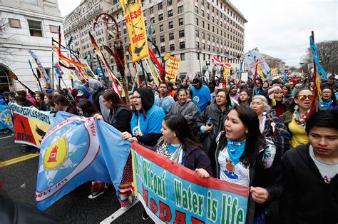 Protesting The Dakota Access Pipeline Native Americans March On