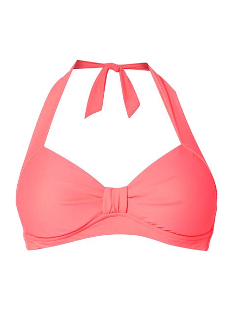 Seafolly Dd Cup Halter Bikini Top In Pink Hot Pink Lyst