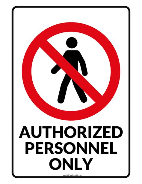 Authorised Personnel Only Signs Poster Template