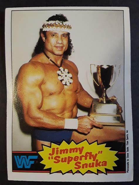 1985 O Pee Chee Jimmy Superfly Snuka Rookie 6 Wwf Wrestling Card