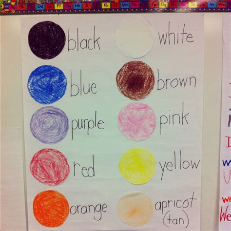 Mrs Coxs Kindergarten Class Color Words And Daily Fix It