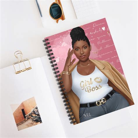 Black Woman Journal Afrocentric Notebook Etsy