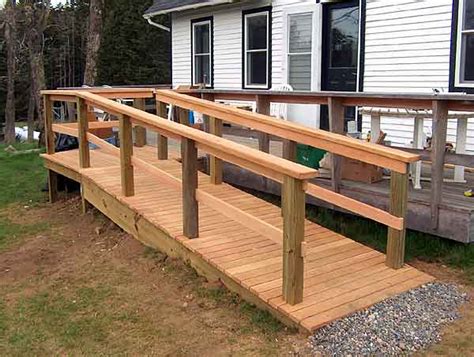The materials used in a diy wheelchair ramp can add to the risk of an injury. Wooden handicap ramp plans