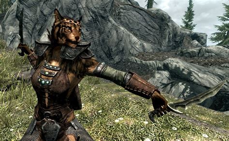 Khajiit Elder Scrolls Races Skyrim Cat Khajiit Female