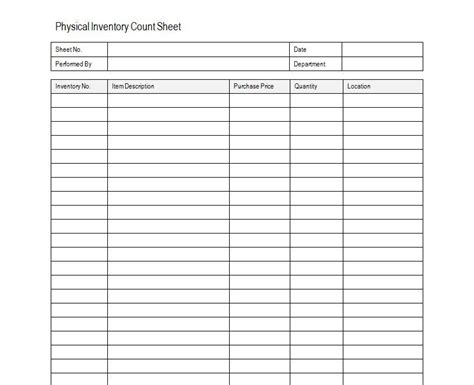 Inventory Sheet Sample Inventory Sheet Sample Excel Free Word