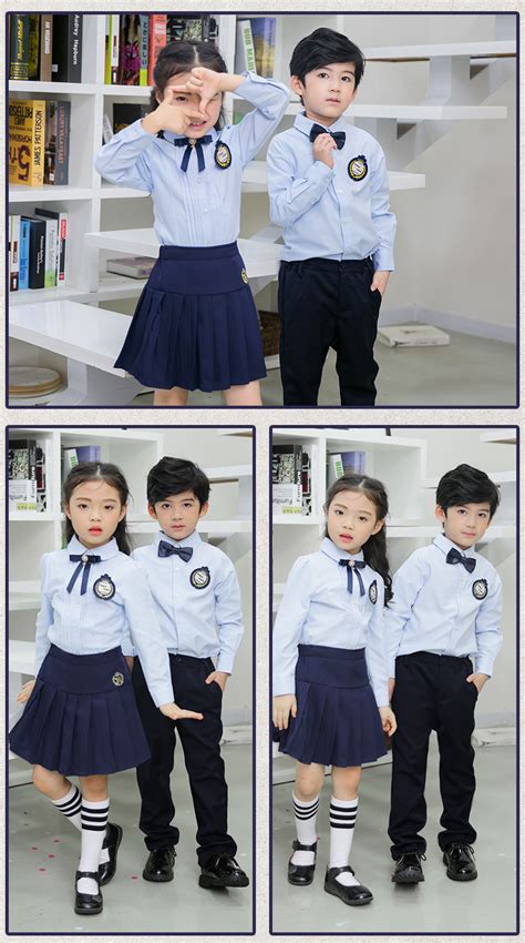 Kids Kindergarten Uniform Child Long Sleeve School Uniform British