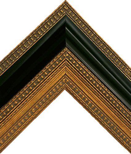 Large Vintage Ornate Black And Gold Wooden Picture Frame 24x36 Inch