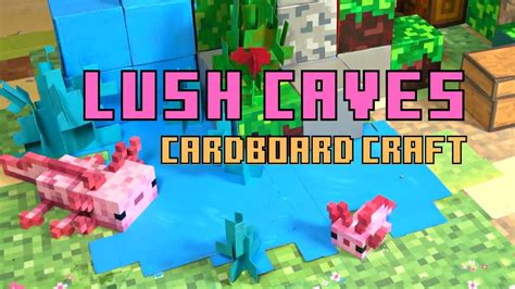 🌿 How To Make A Minecraft Lush Caves Diorama With Cardboard Featuring