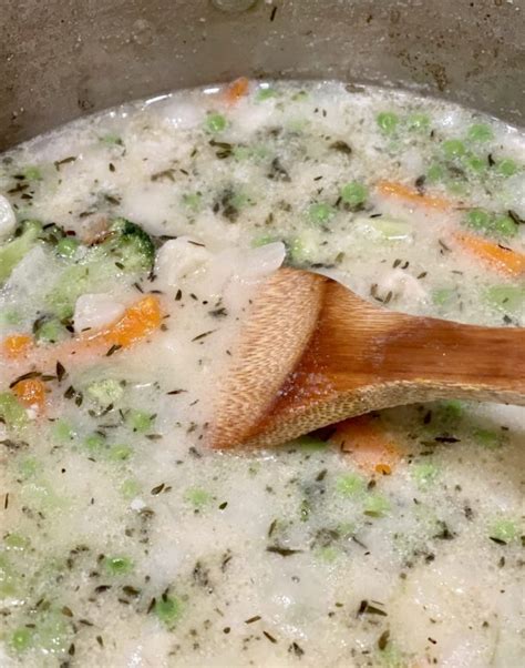 AIP Paleo Chicken Pot Pie Soup - The Health Nut Mama