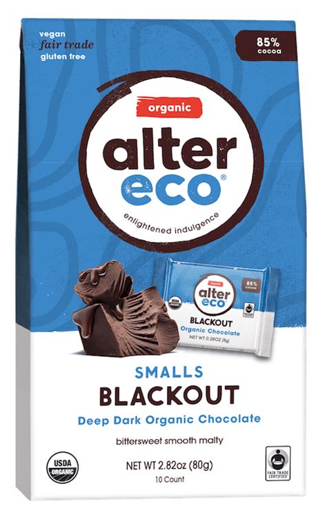 This bar is called burnt caramel, but it's more like charred. Alter Eco Introducing Dark Chocolate Smalls - NCA