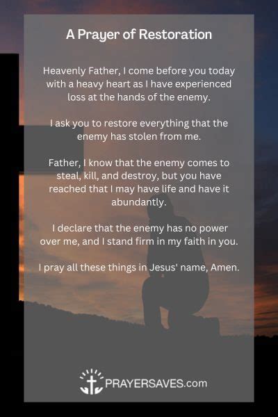 12 Prayers To Take Back What The Enemy Has Stolen