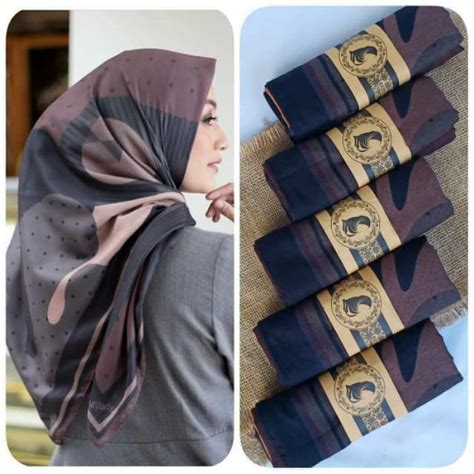 Hijab Segi Empat Voal Premium Denay Kw My Lady Chocollat Kerudung