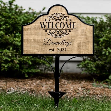 Personalized Welcome Magnetic Yard Sign Set Tsforyounow