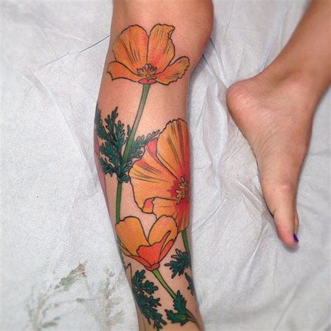 Poppy tattoos fiercely invoke feelings of passion or violence. california poppy tattoo - Google Search | California poppy ...