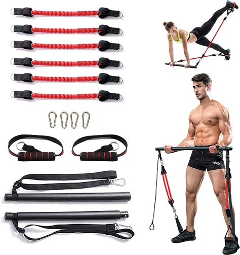 Pilates Bar Kit Adjustable Pilates Bar Kit With Resistance Band