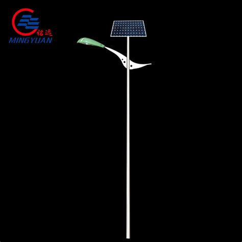 Solar Smart Street Light Pole Galvanized Pole Light Fixtures Solar