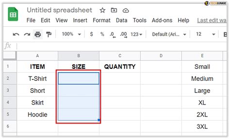 How to Make a Dropdown List in Google Sheets
