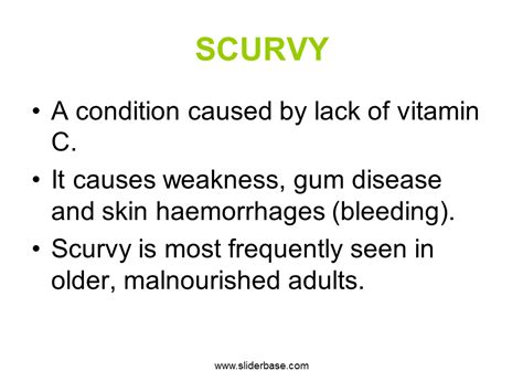 Scurvy Presentation Health And Disease