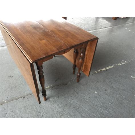 East west furniture dublin 5 piece drop leaf dining table set with boston wooden seat chairs. Drop Leaf Extension Dining Table Walter of Wabash | Chairish