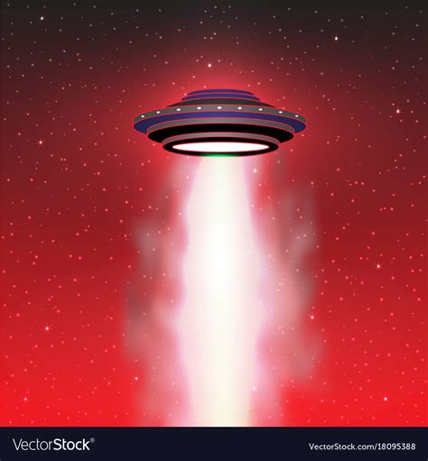 Ufo Light Alien Sky Beams Ufo Spaceship Royalty Free Vector