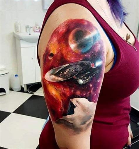 These star trek tattoos will live long and prosper. Starship Enterprise, Star Trek Tattoo | Best tattoo design ...