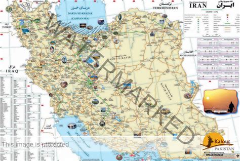 Detailed Tourist Map Of Iran Iran Detailed Tourist Map Vidiani Com Maps