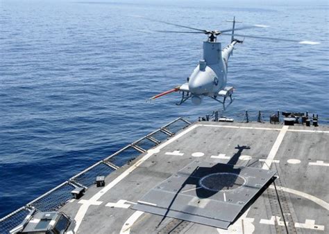 Northrop Grumman Fits Us Navys Mq 8b Fire Scout With Laser Guided