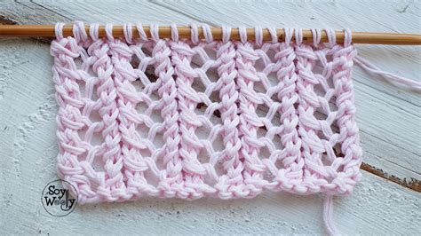 Cómo tejer crochet tunecino punto básico en un solo color y en dos colores. Cómo tejer el Punto Enrejado: encaje en dos agujas | Soy Woolly
