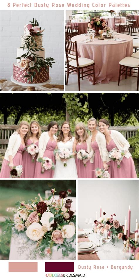 8 Idealnych Palet ślubnych Dusty Rose Na Rok 2019 Kolorybridesmaid