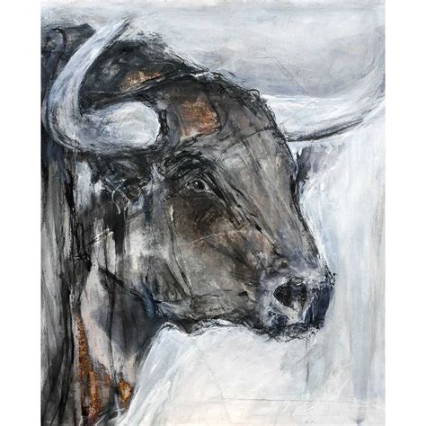 Original Bull Paintings Bull Art In Mixed Media For Sale Lydia