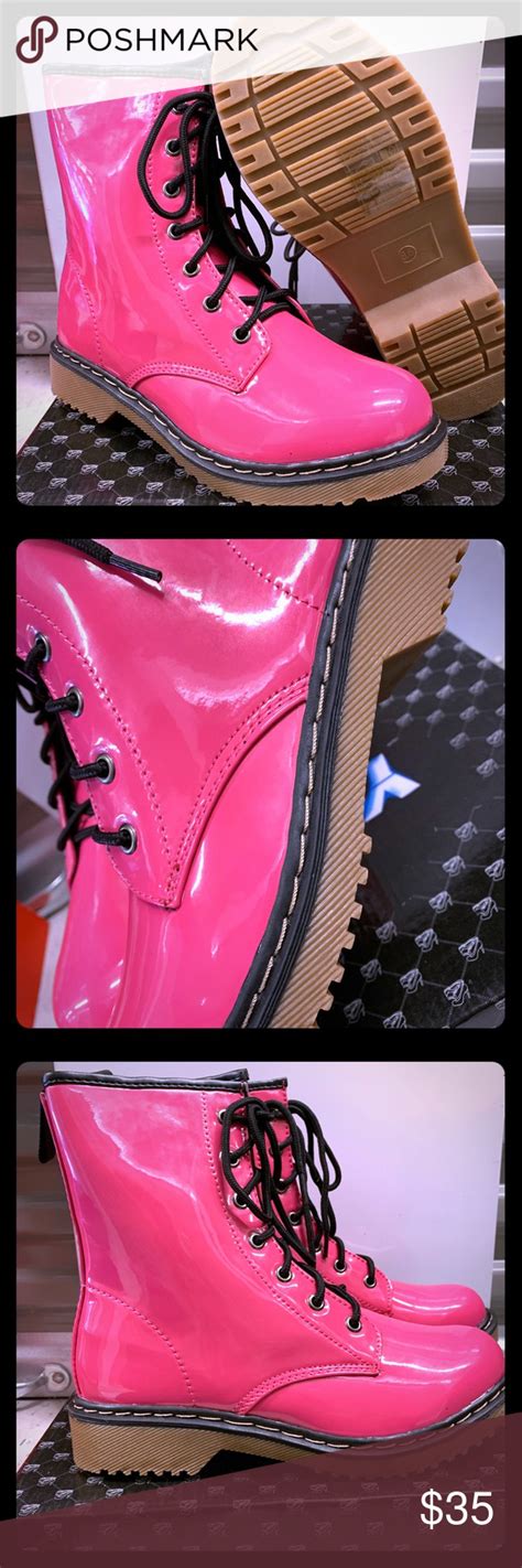 Womens Hot Pink Combat Boot Pink Combat Boots Combat Boots Boots