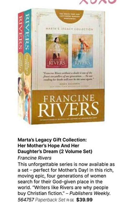Martas Legacy T Collection Her Mothers Hope And Her Daughters Dream 2 Volume Set Offer