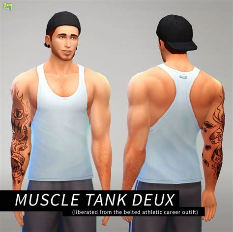 My Sims 4 Blog Muscle Tanks For Males By Lumialover Sims Sims 4 Men