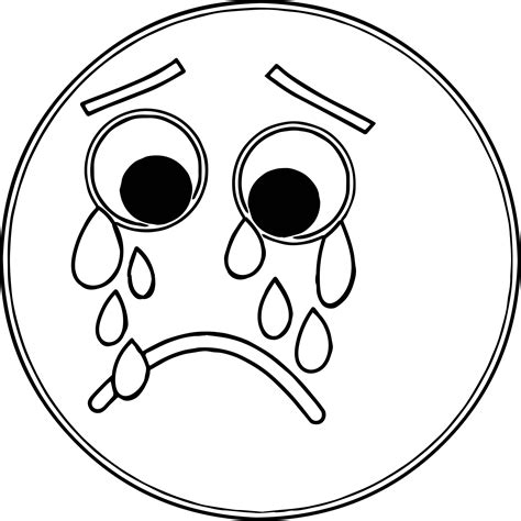 Sad Face Coloring Page Sketch Coloring Page