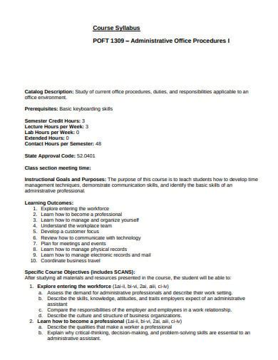 10 Office Administration Procedures Templates In Pdf