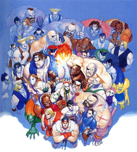 An Image Of A Group Of Cartoon Characters In The Middle Of A Circle