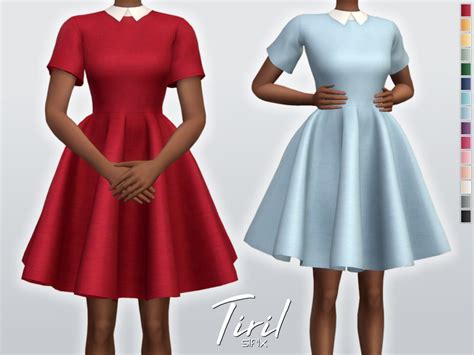 Tiril Dress Bynnsifix Nn Created For The Sims 4 Emily Cc