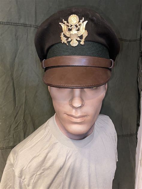Ww2 Usaf Us Army Officers Uniform Visor Hat Crusher Style Cap Ebay