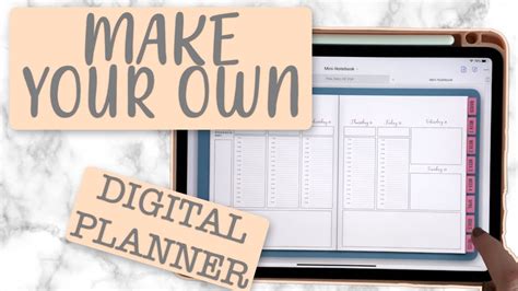 Make Your Own Digital Planner Using Keynote For Your Ipad Youtube