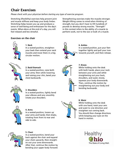 Printable Stretching Exercises For Seniors Printable Calendars At A