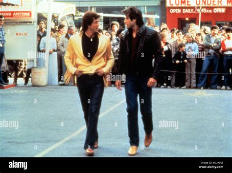 Staying Alive Director Sylvester Stallone John Travolta On Set 1983