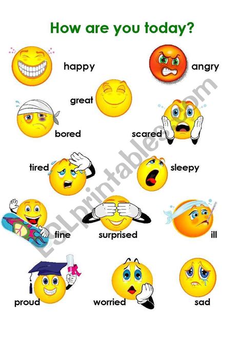 How Are You Feeling Today Esl Worksheet By Chinchulin