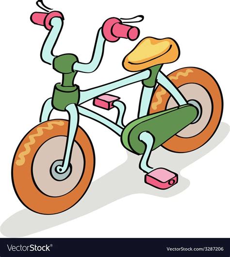 bicycle cartoon vector image on vectorstock