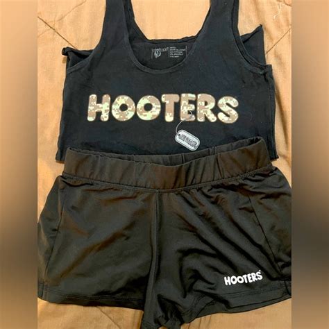 Hooters Shorts Camo Black Uniform Poshmark