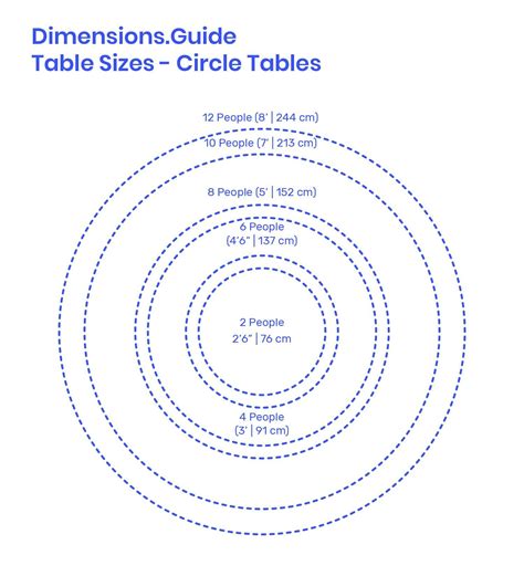 Bd0452 Circle Tables Size Variations In 2020 Dining Table