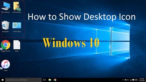 How To Display Desktop Icon On Windows 10 Techguruseries Youtube