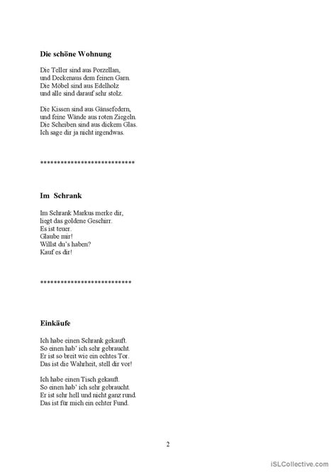 Didaktische Reime Und Kleine Gedicht English Esl Worksheets Pdf And Doc